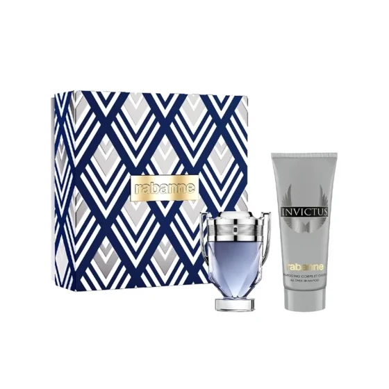 Kit Perfume Masculino Paco Rabanne Invictus EDT 100ml + Shampoo 100ml